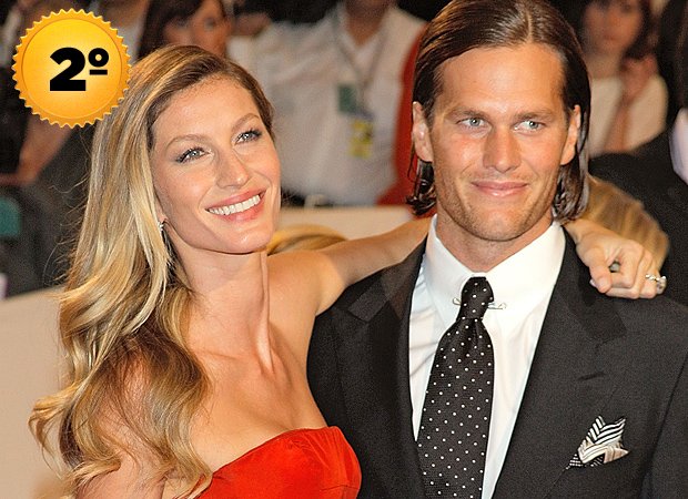 Gisele Bündchen e Tom Brady - casais mais ricos